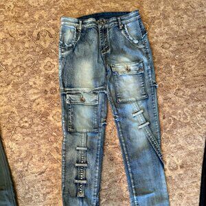 Unisex Jeans Distressed